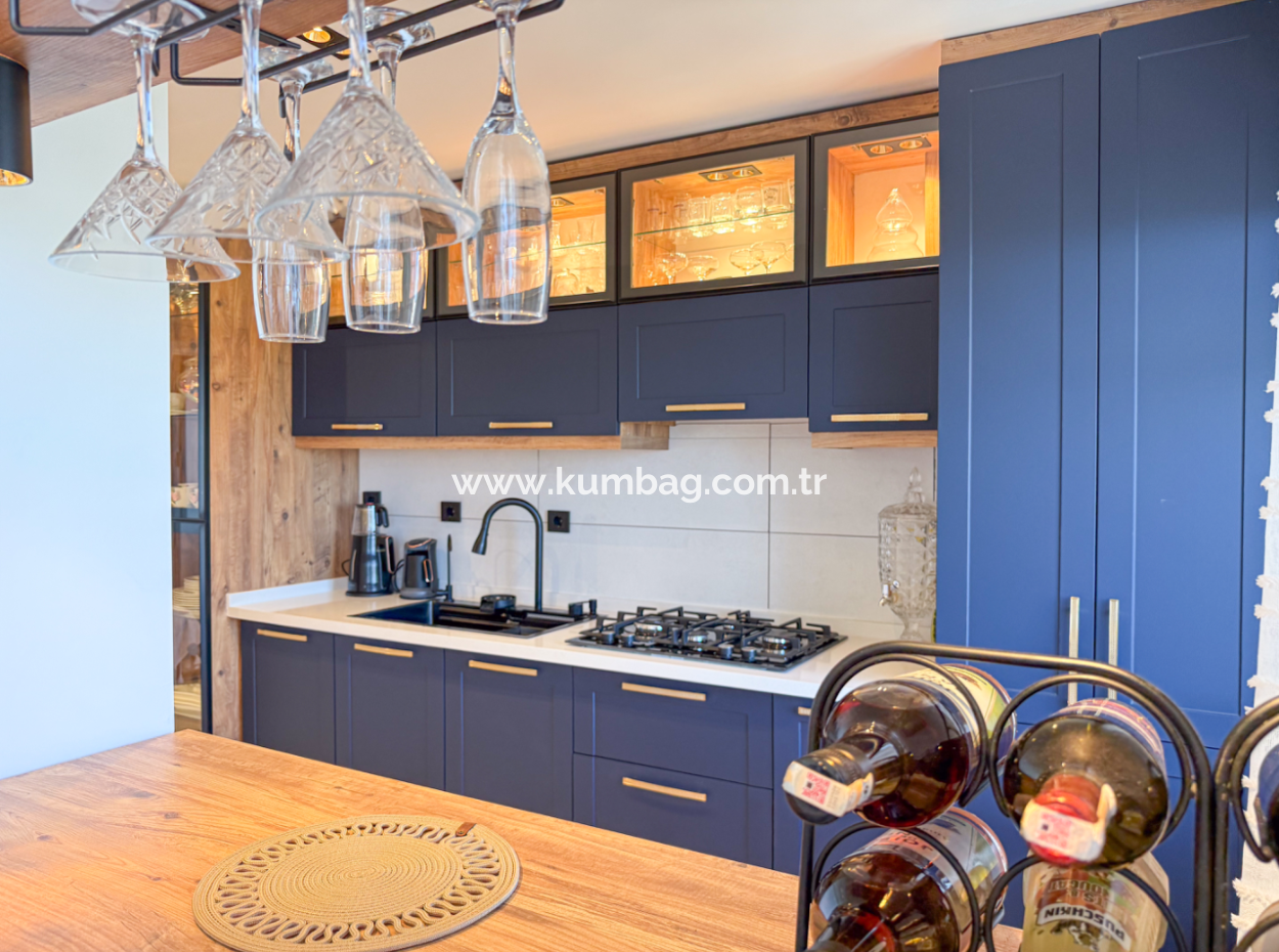 Specially Designed Furnished Flat For Sale In Kumbağ With Sea View