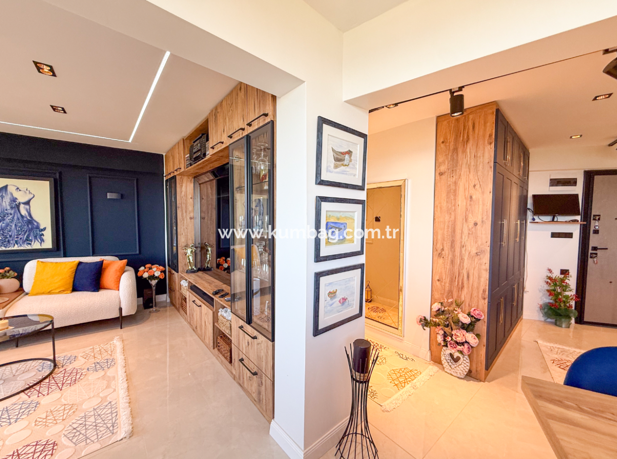 Specially Designed Furnished Flat For Sale In Kumbağ With Sea View