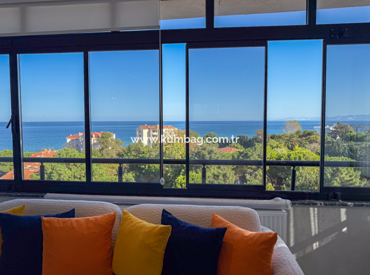 Specially Designed Furnished Flat For Sale In Kumbağ With Sea View