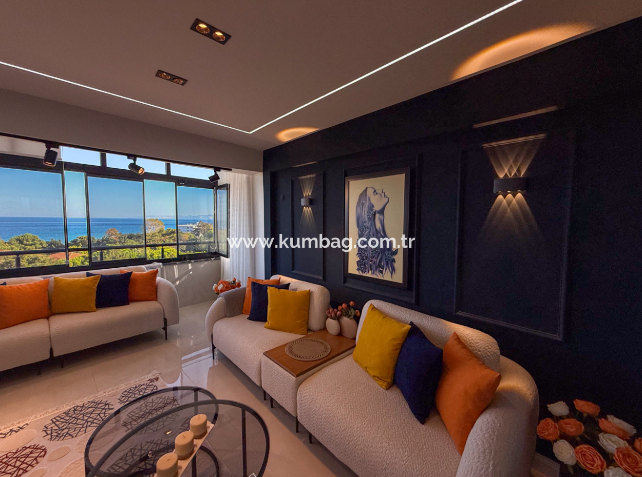 Specially Designed Furnished Flat For Sale In Kumbağ With Sea View