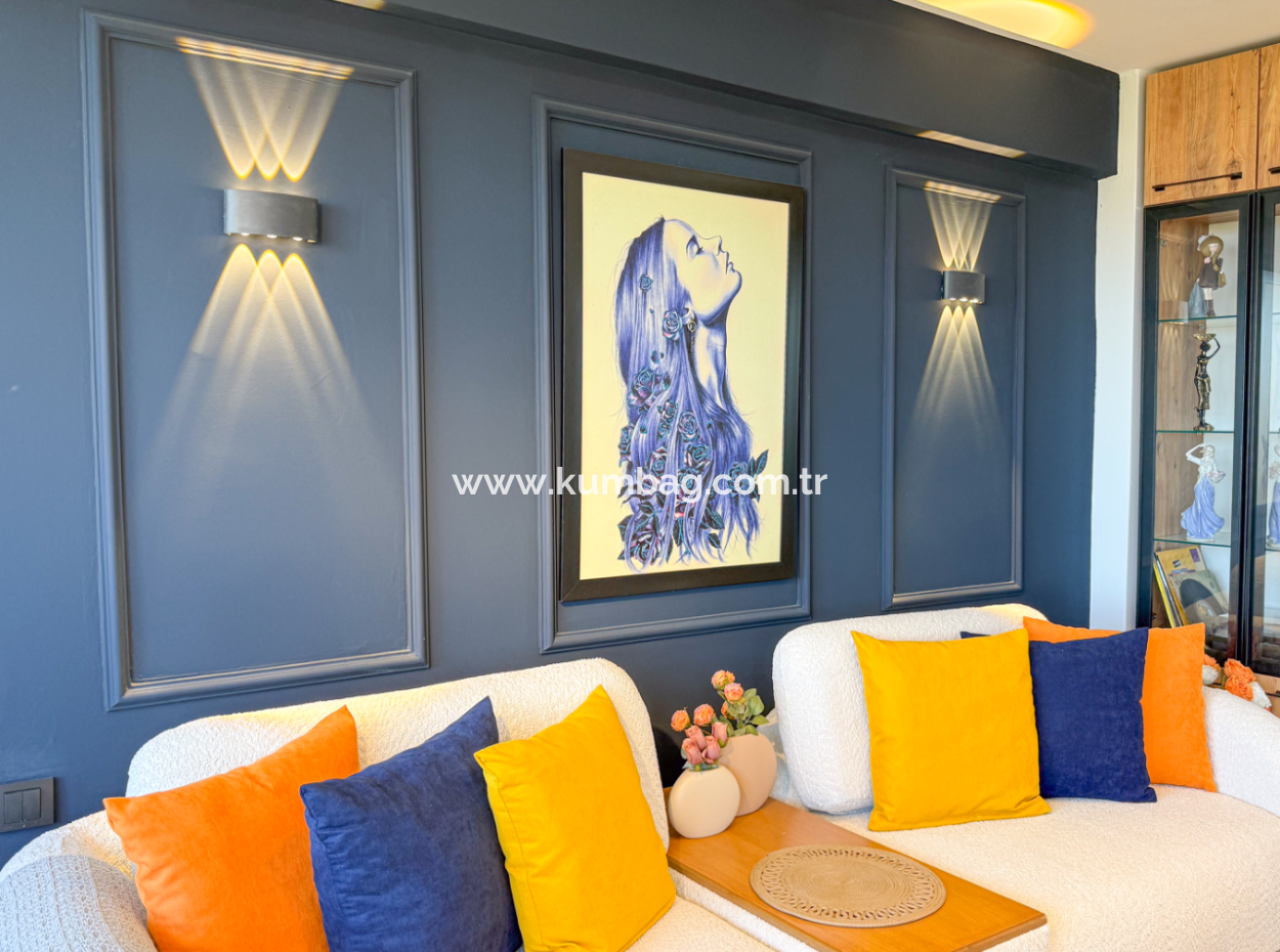 Specially Designed Furnished Flat For Sale In Kumbağ With Sea View