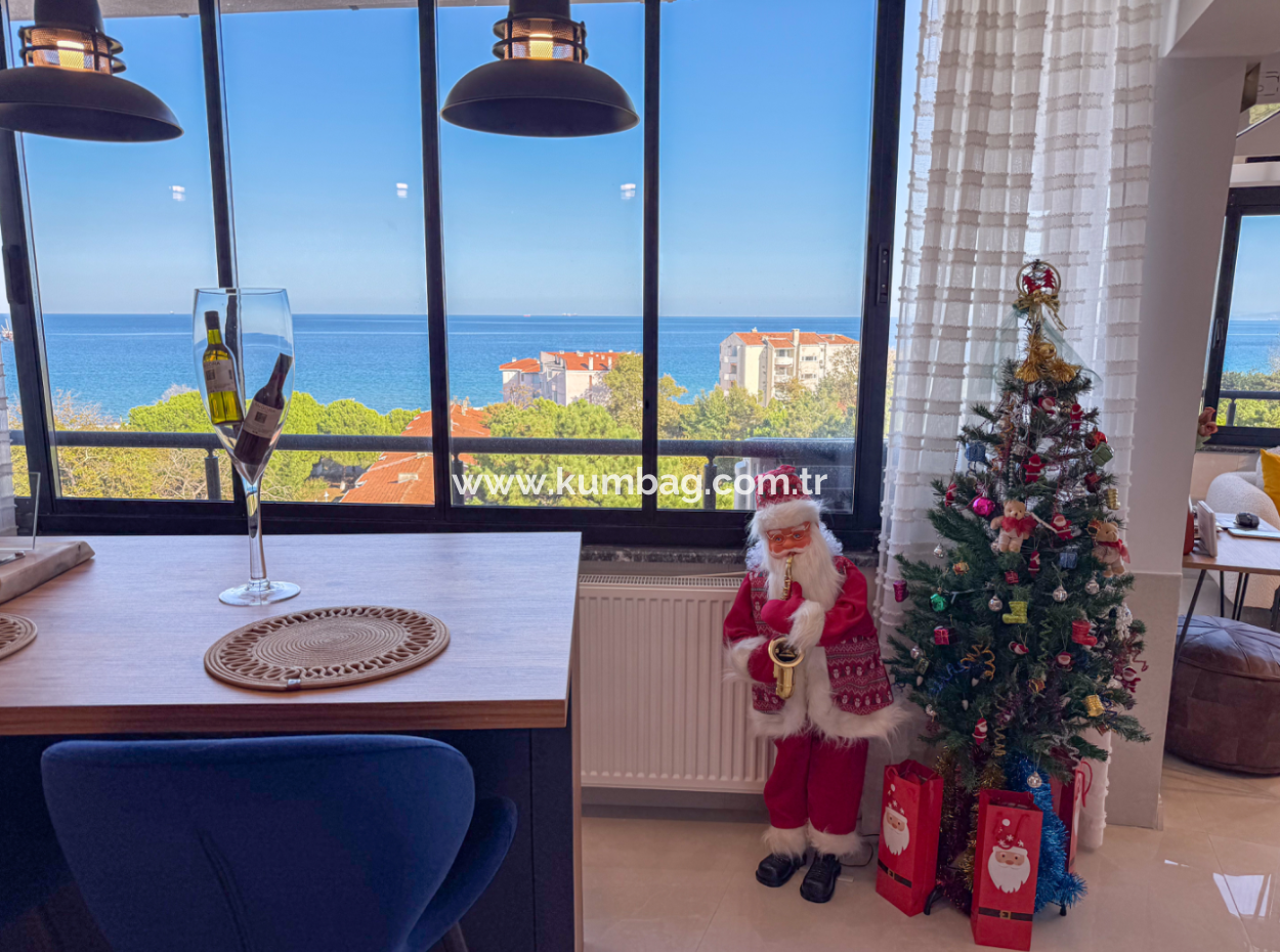 Specially Designed Furnished Flat For Sale In Kumbağ With Sea View