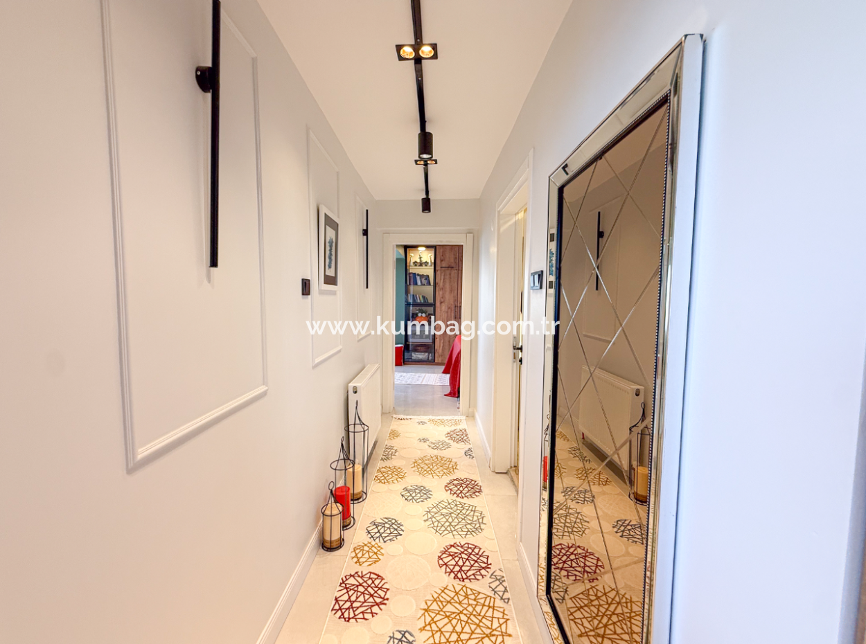 Specially Designed Furnished Flat For Sale In Kumbağ With Sea View