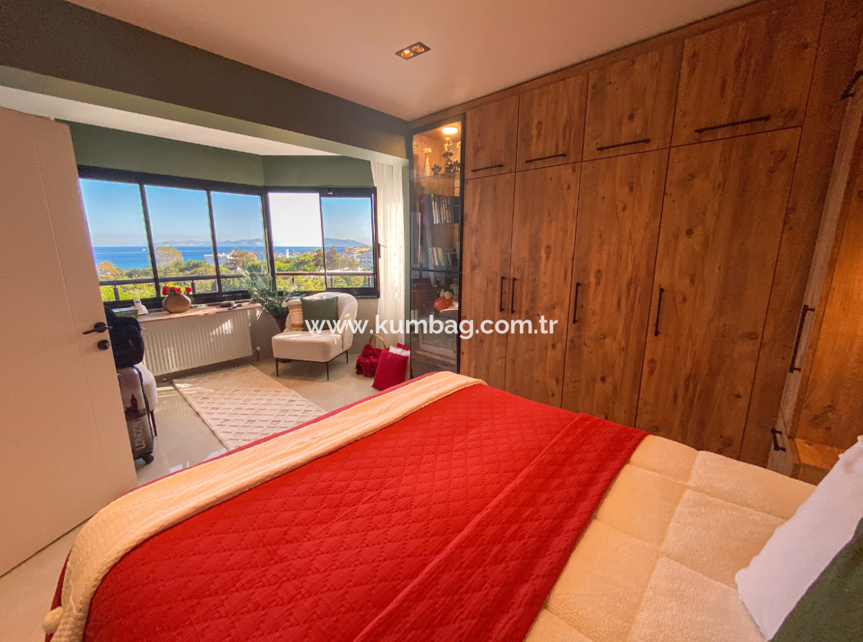 Specially Designed Furnished Flat For Sale In Kumbağ With Sea View