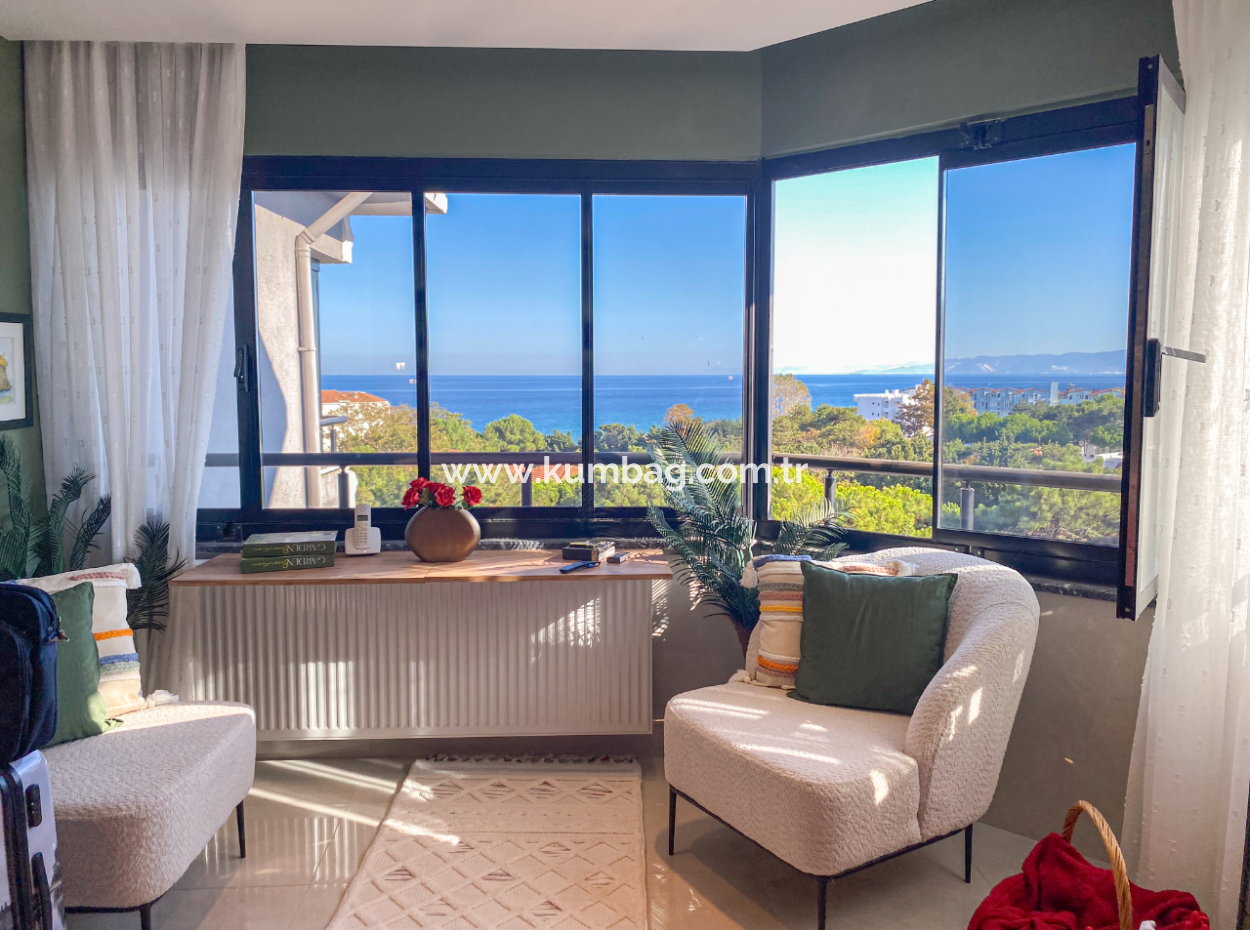 Specially Designed Furnished Flat For Sale In Kumbağ With Sea View