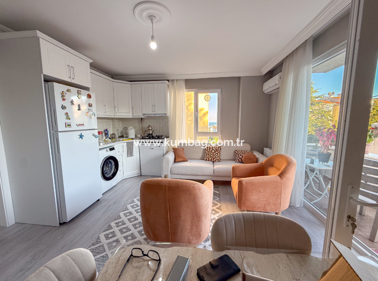 New And Fully Furnished 2 1 Flats For Sale With Sea View In Topağaç