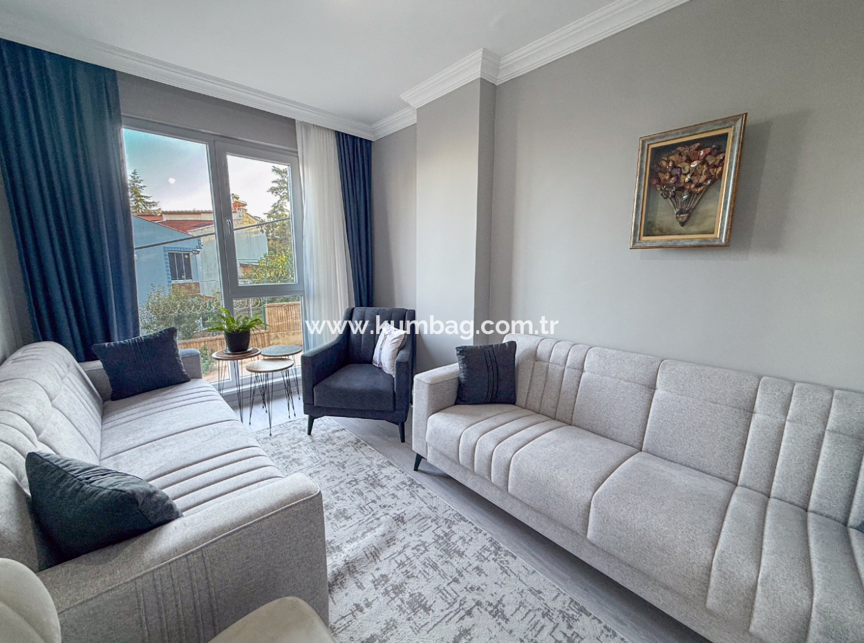 New And Fully Furnished 2 1 Flats For Sale With Sea View In Topağaç