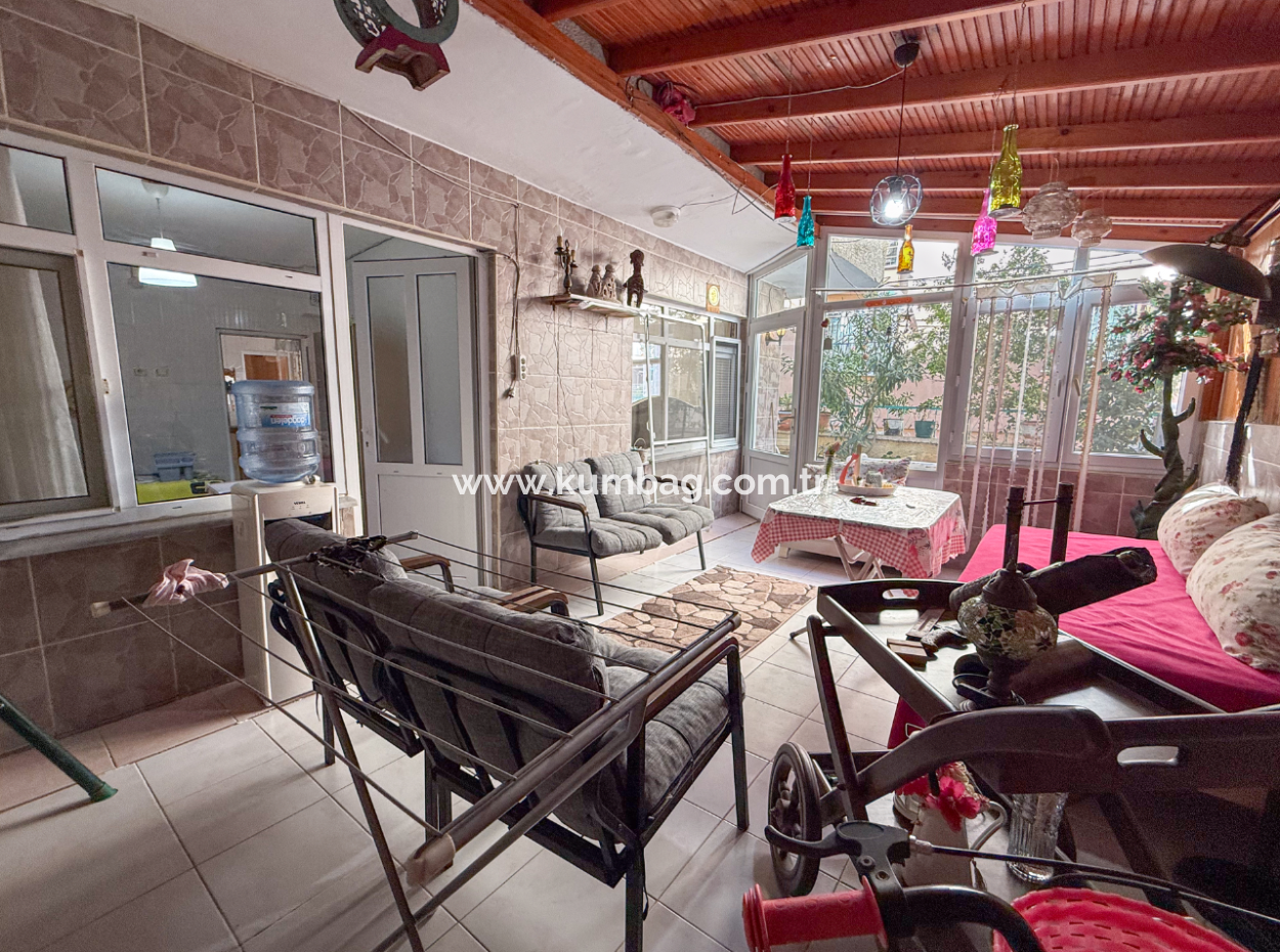 3 1 Flat For Sale Very Large With Double Garden On Kumbağ Market Street 