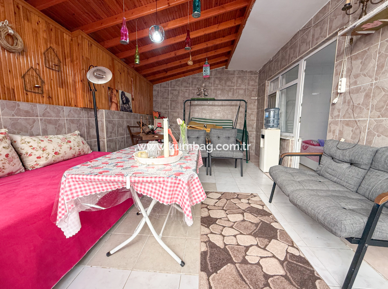 3 1 Flat For Sale Very Large With Double Garden On Kumbağ Market Street 