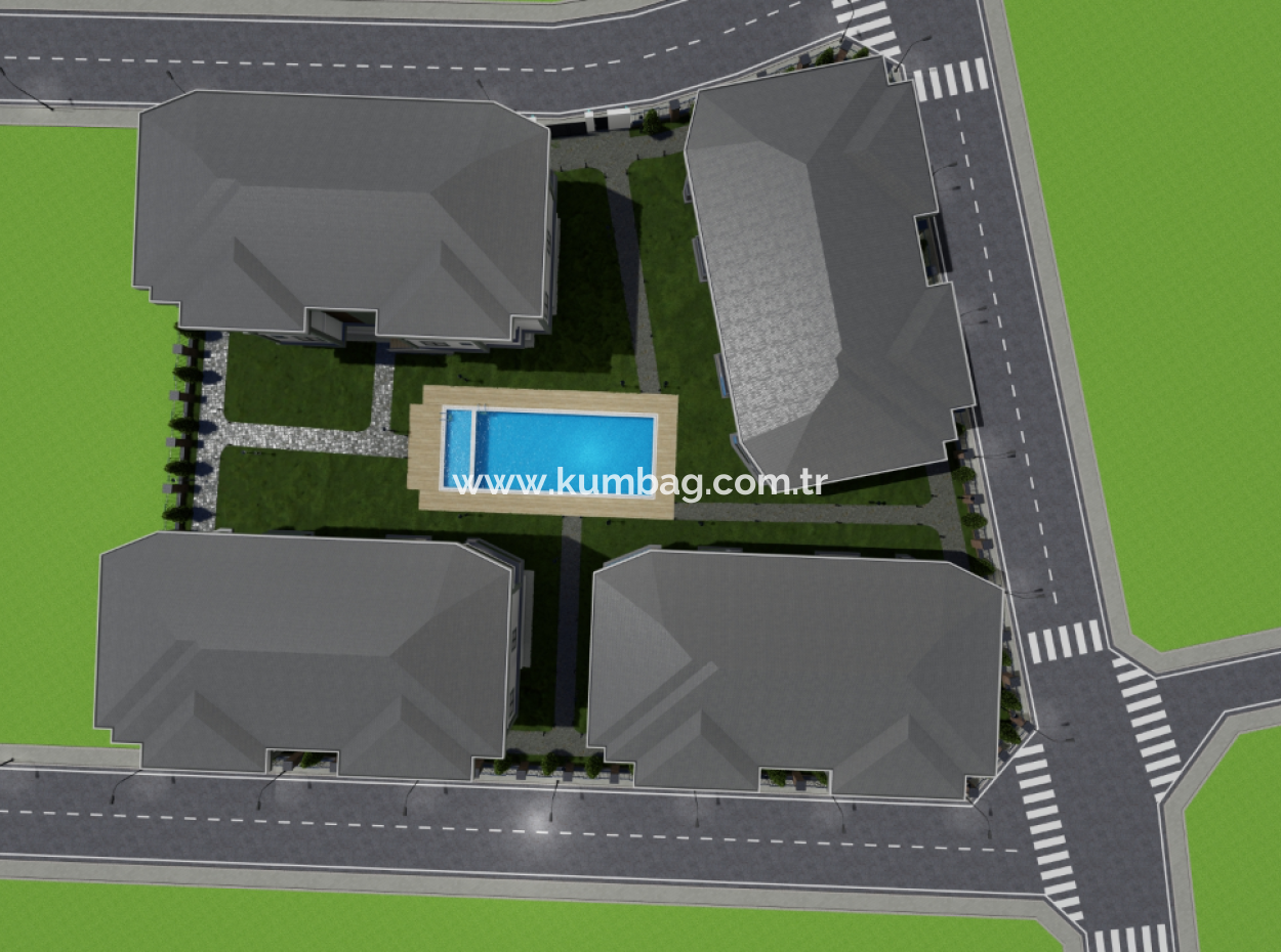 2 1 Flats For Sale In Kumbağ Luxury Pool Yonca Evleri Complex