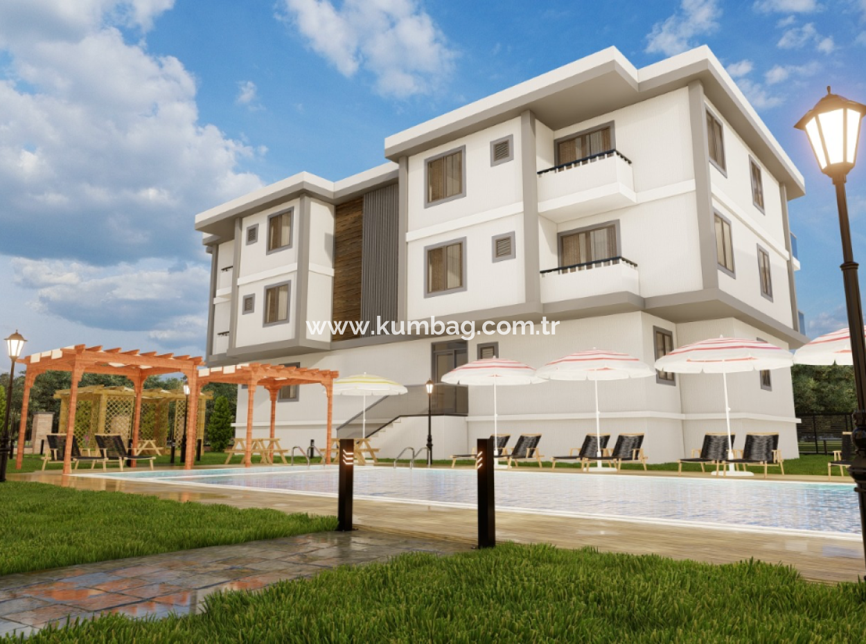 2 1 Flats For Sale In Kumbağ Luxury Pool Yonca Evleri Complex
