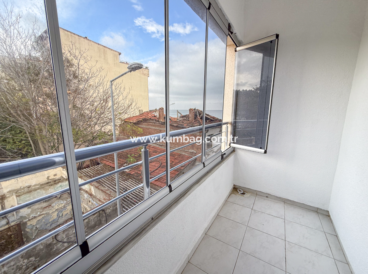 1 1 Rent With Double Balcony In A Seafront Building On Kumbağ Promenade