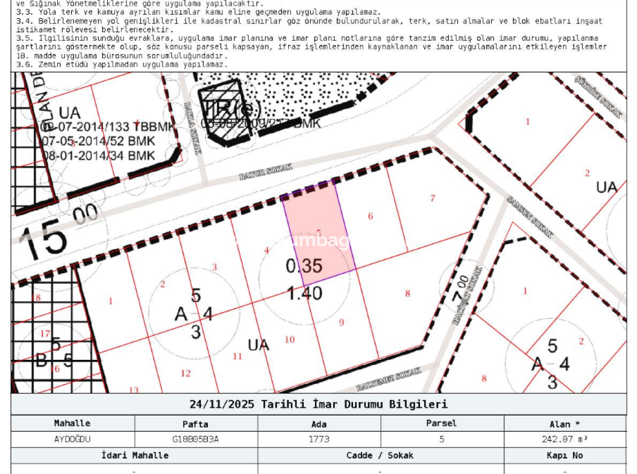 Black Sea Mh. Ready-To-Build Zoned Land For Sale In Front Of Ifrazli Park