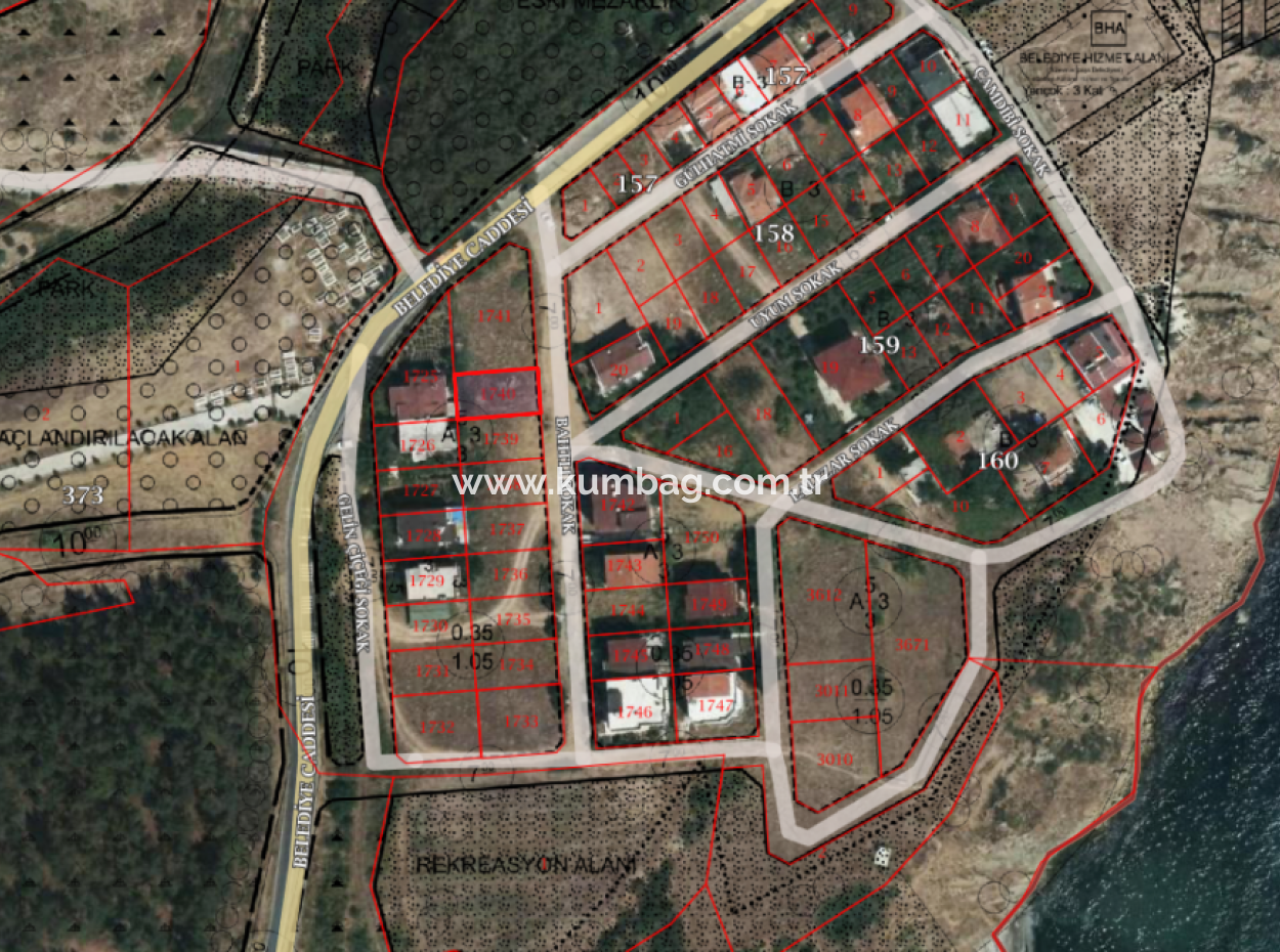 185 M2 Zoned Land For Sale In A Decent Location Ready For Construction In Kumbağ