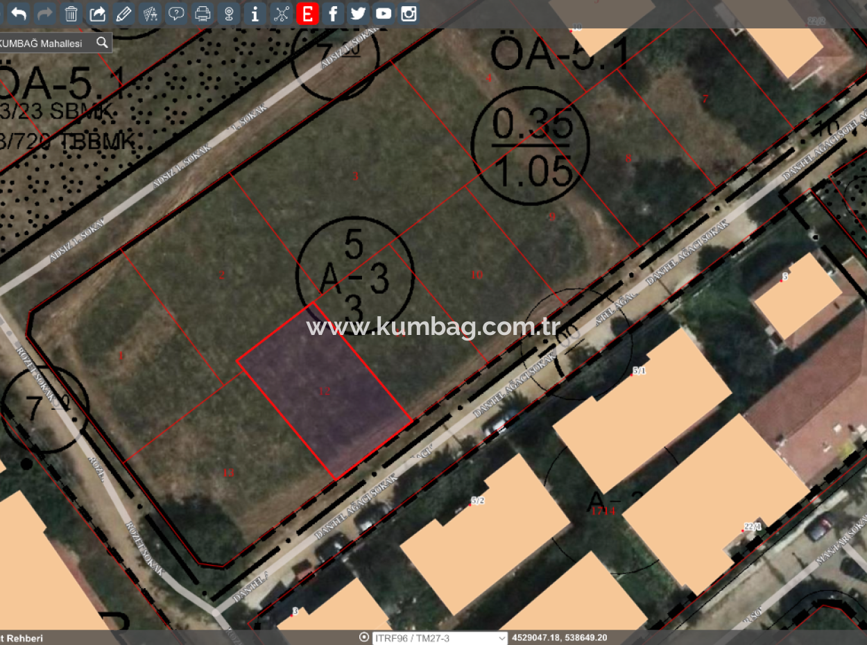 Ready-To-Build Land For Sale Near Gündal Beach In Kumbağ