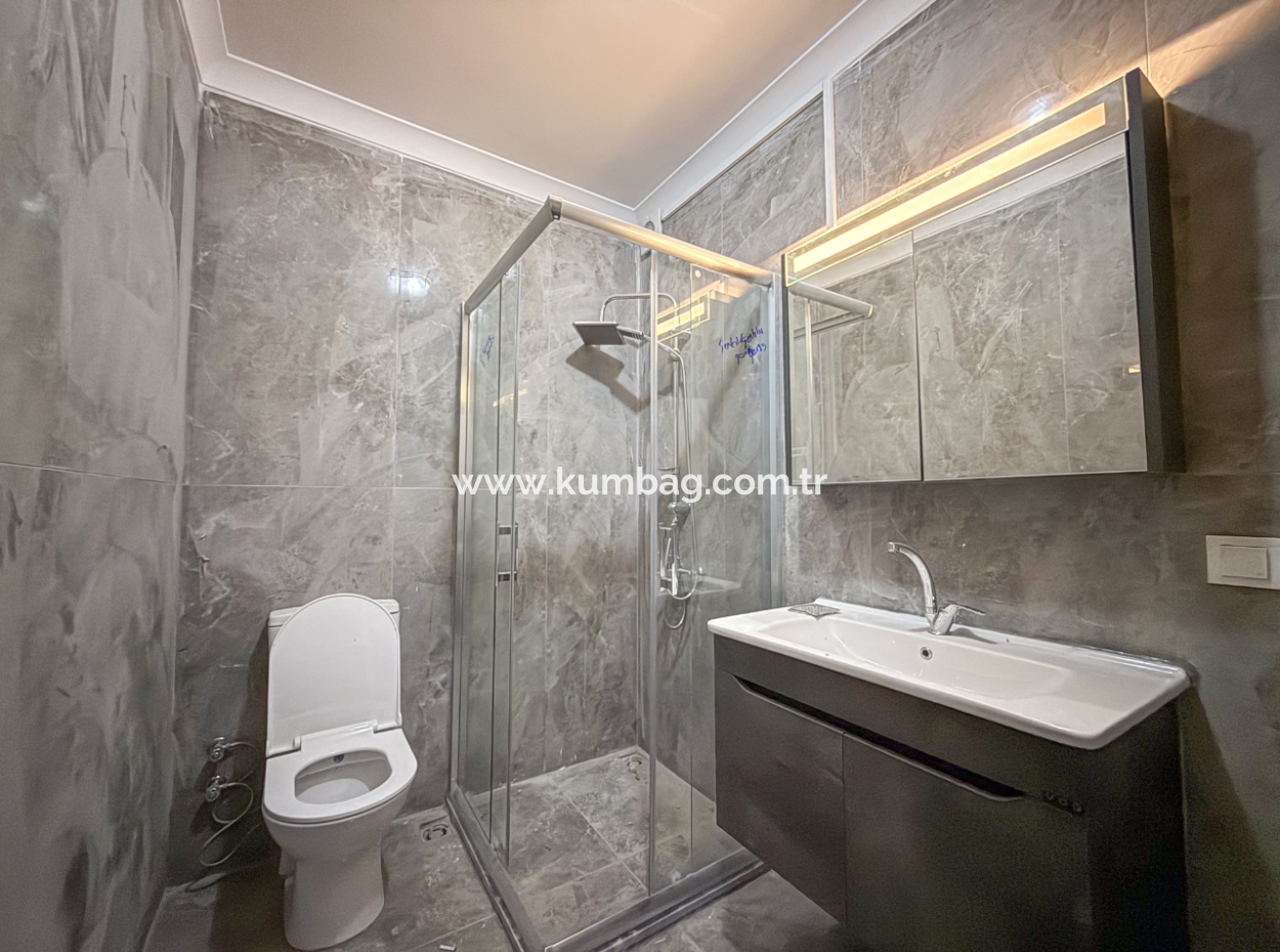 Kumbağ Panoramic Sea View Garden New 1 1 Flat For Sale