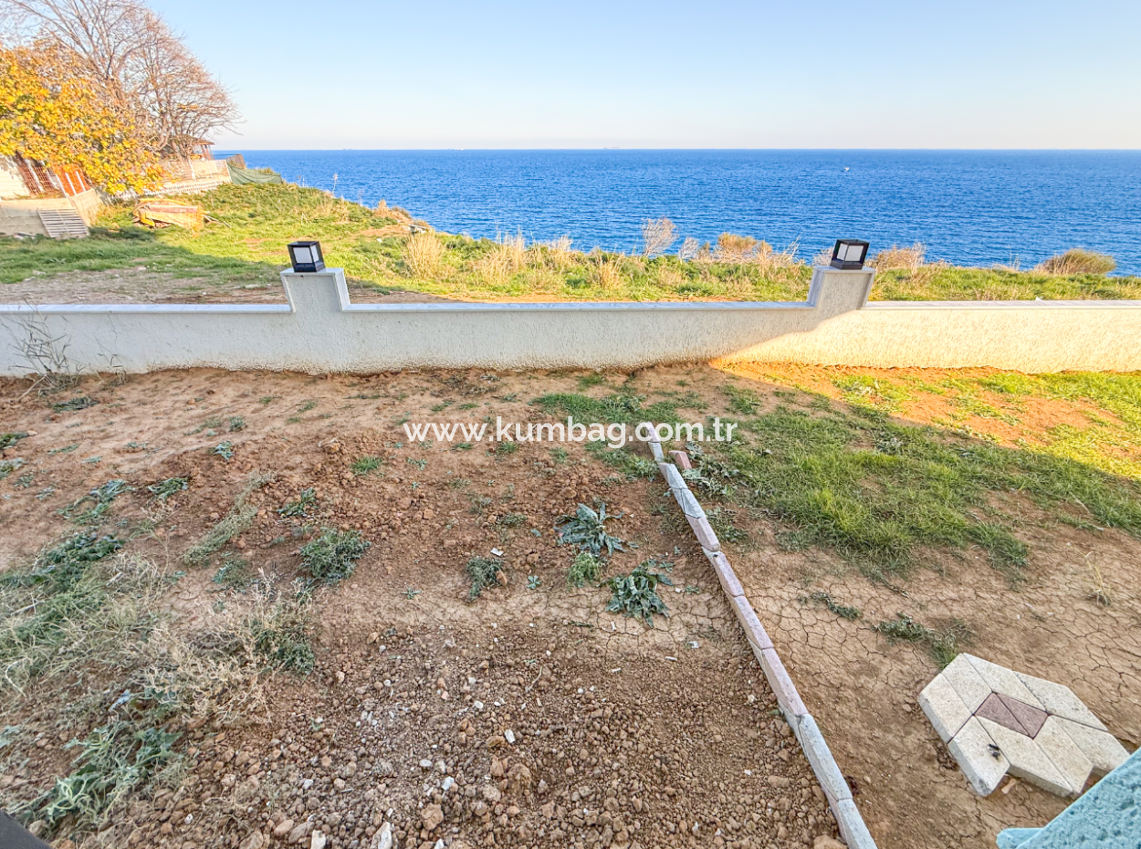 Kumbağ Panoramic Sea View Garden New 1 1 Flat For Sale