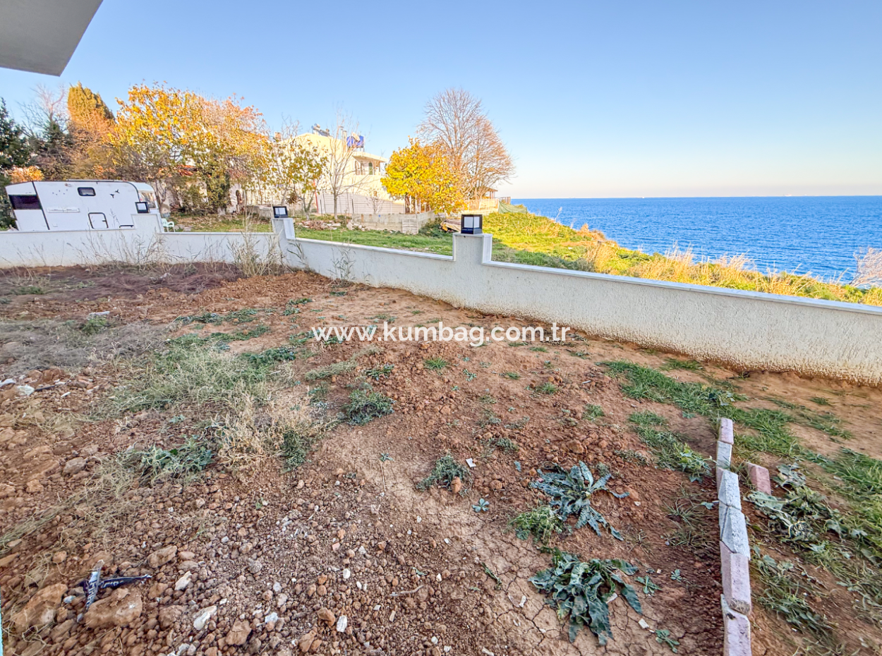 Kumbağ Panoramic Sea View Garden New 1 1 Flat For Sale