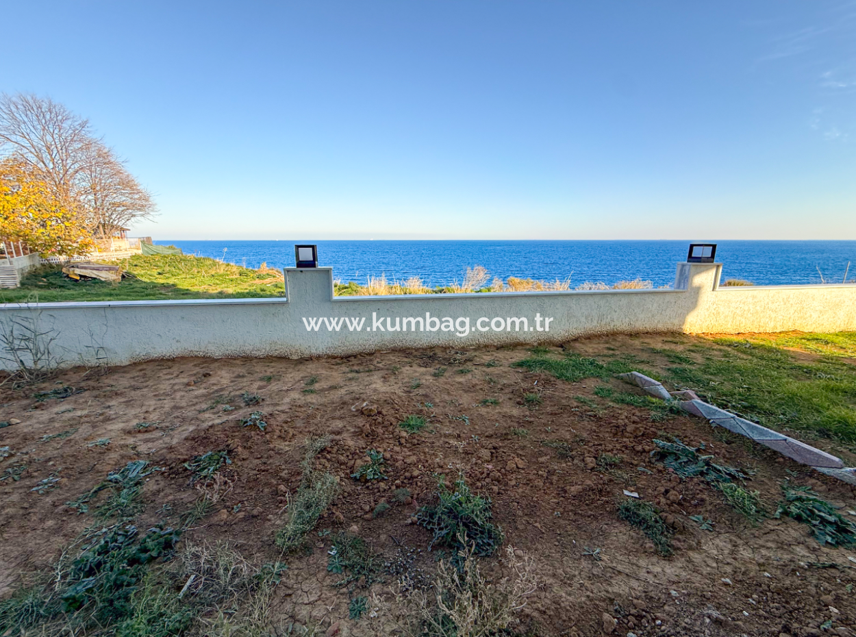 Kumbağ Panoramic Sea View Garden New 1 1 Flat For Sale