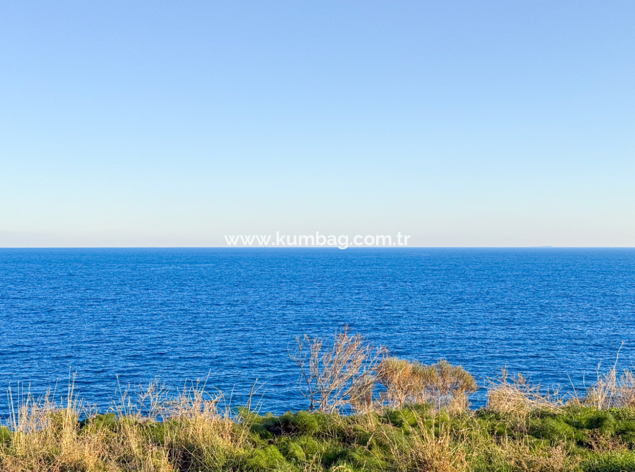 Kumbağ Panoramic Sea View Garden New 1 1 Flat For Sale