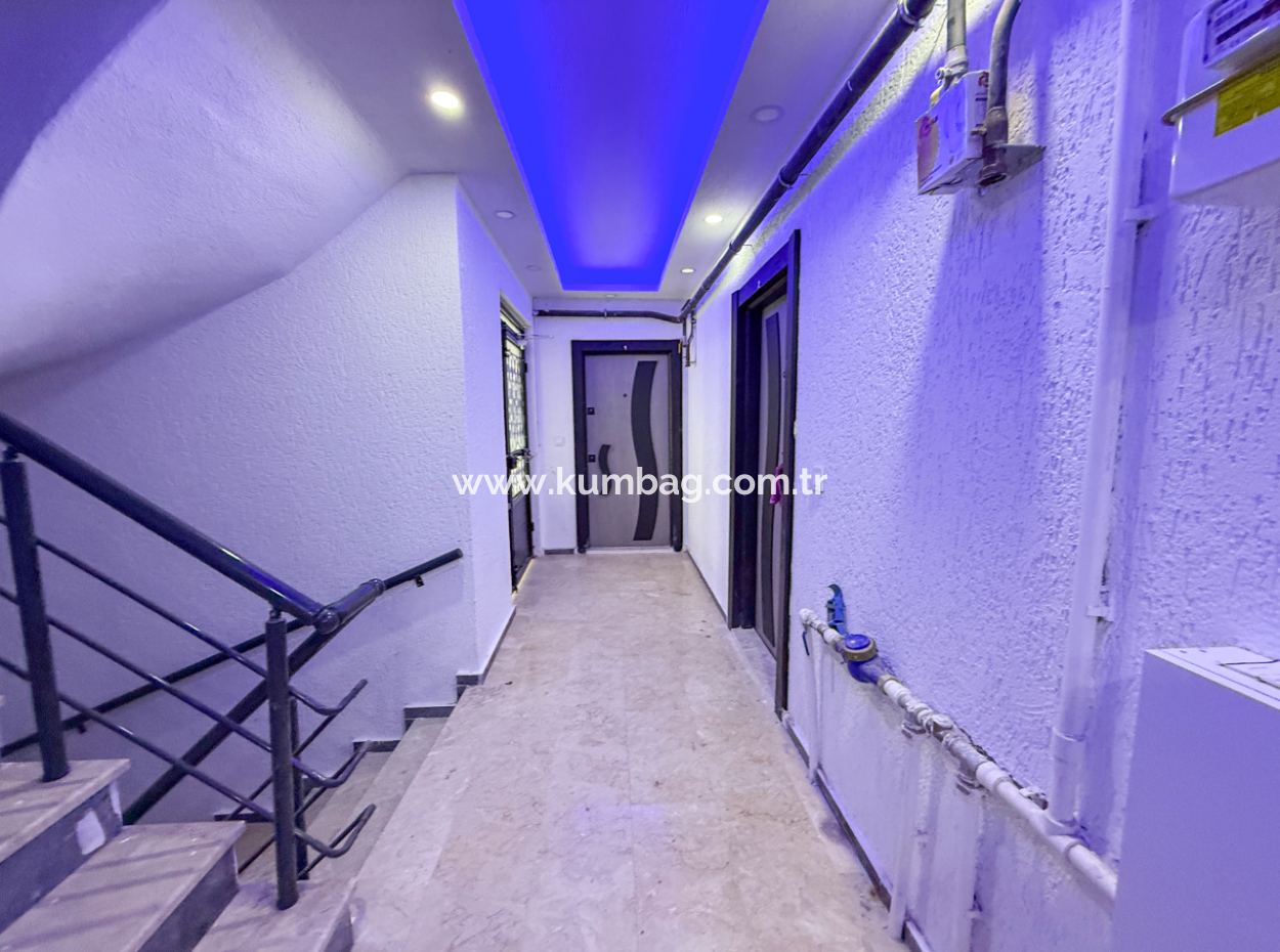 Kumbağ Panoramic Sea View Garden New 1 1 Flat For Sale