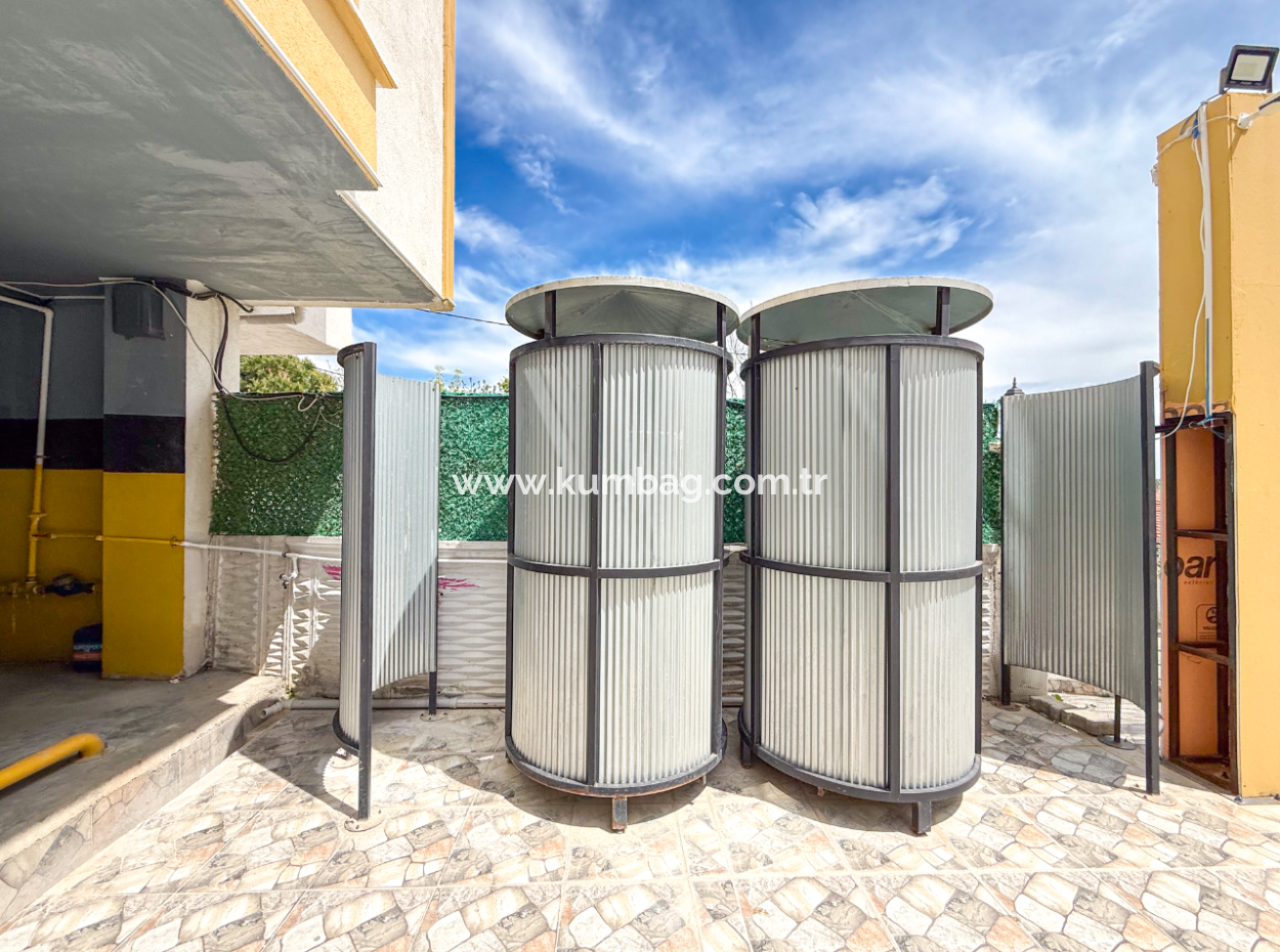 2 1 Flats For Rent In Kumbağ Village Area With Pool And Sea View