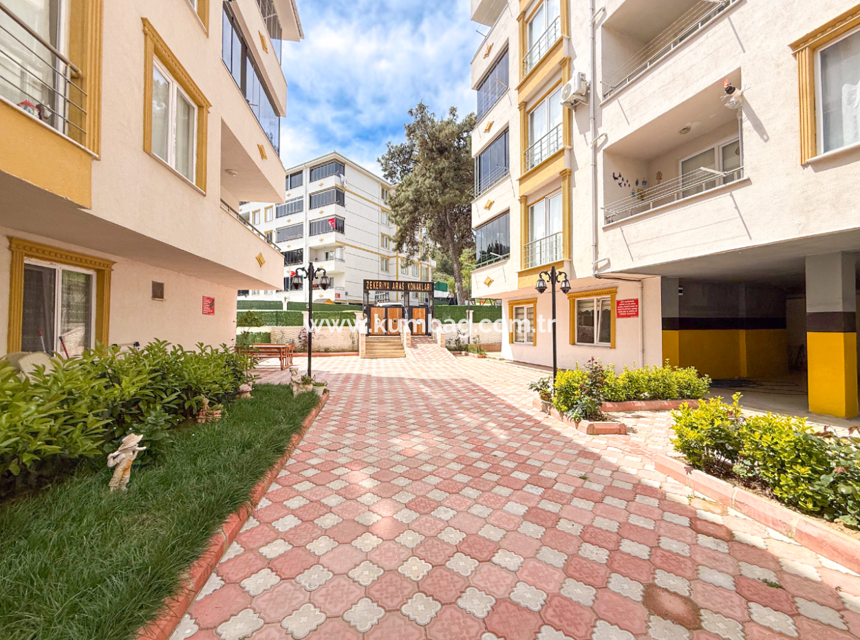 2 1 Flats For Rent In Kumbağ Village Area With Pool And Sea View