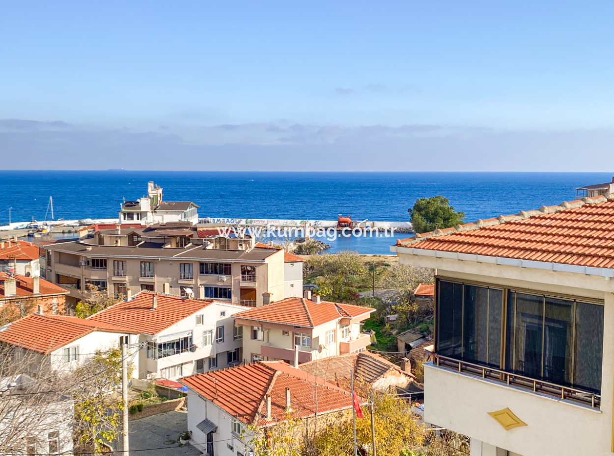 2 1 Flats For Rent In Kumbağ Village Area With Pool And Sea View