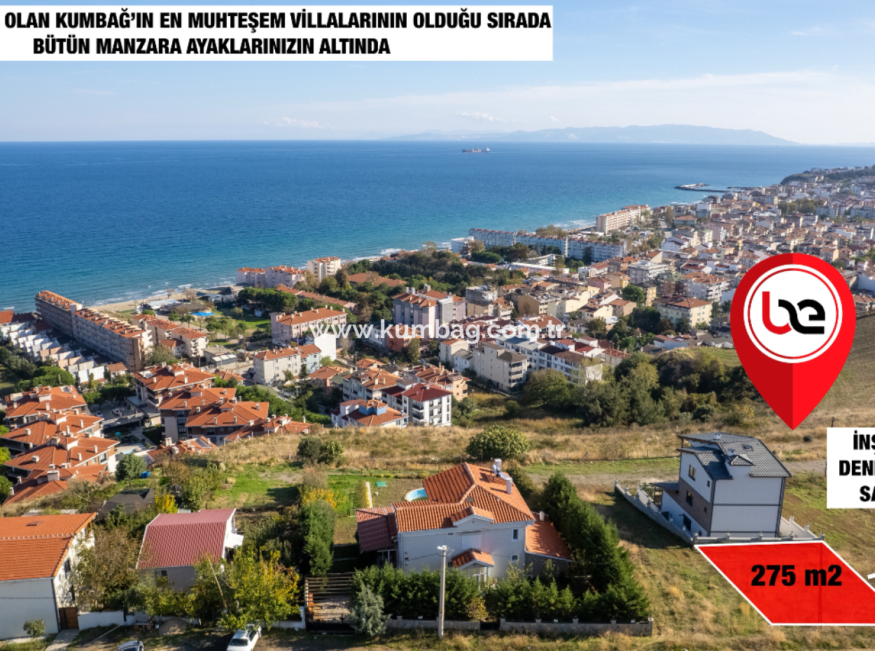 Ready-To-Build Land With Sea View 275M2 Residential Zoning In Kumbağ