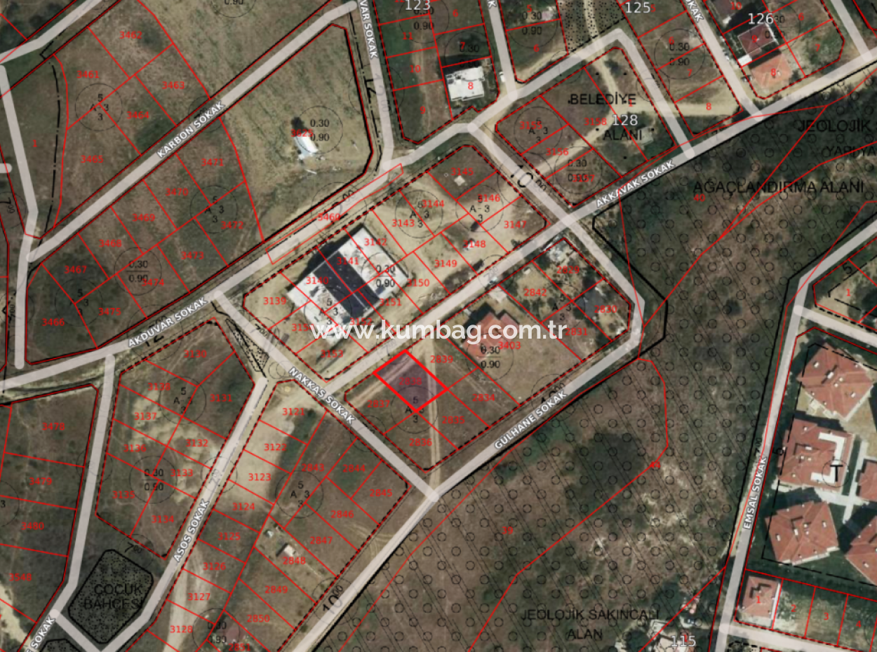 Ready-To-Build Land With Sea View 275M2 Residential Zoning In Kumbağ