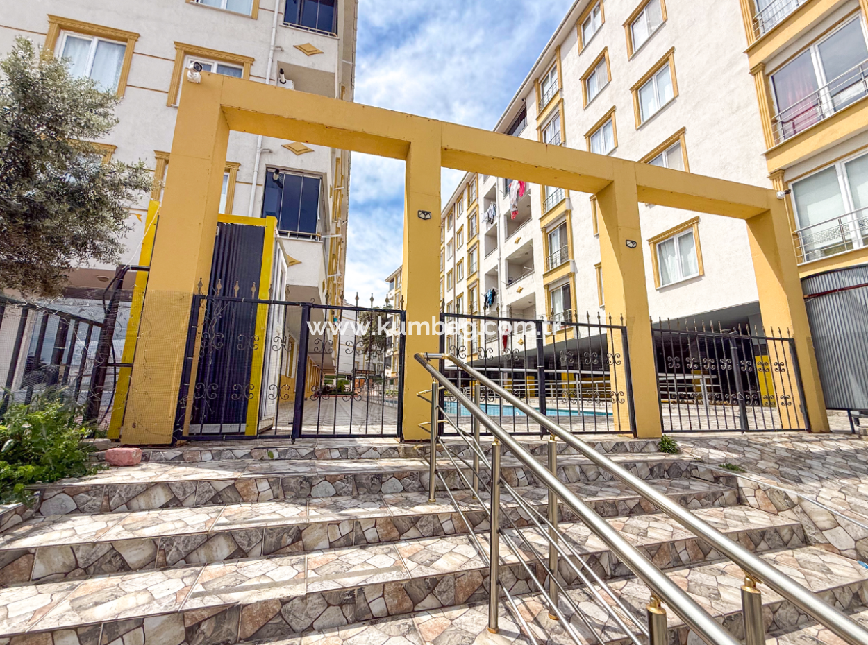 2 1 Flats For Rent In Kumbağ Village Area With Pool And Sea View