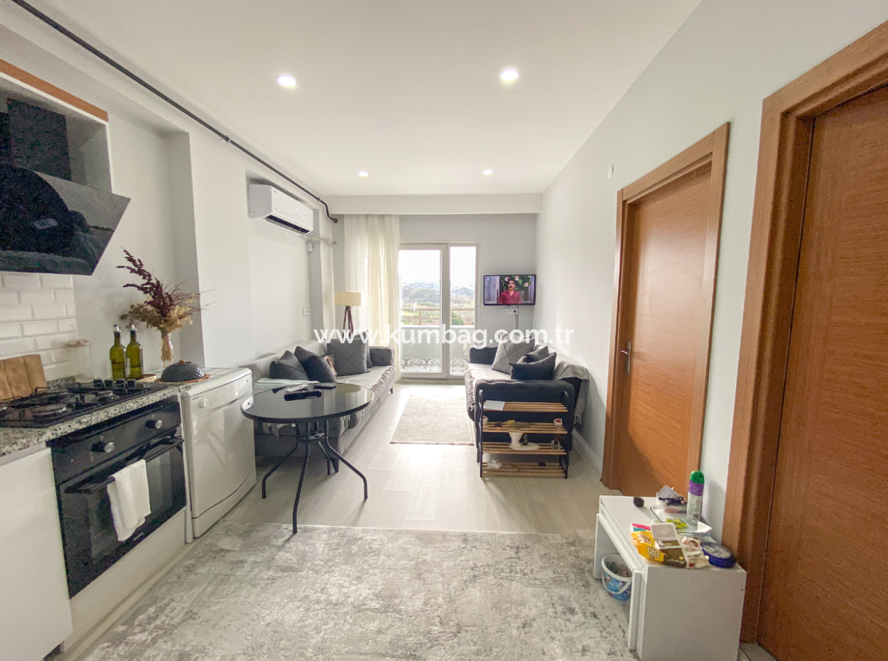Fully Furnished Luxury 1 1 Flat For Rent In Kumbağ Pool Site