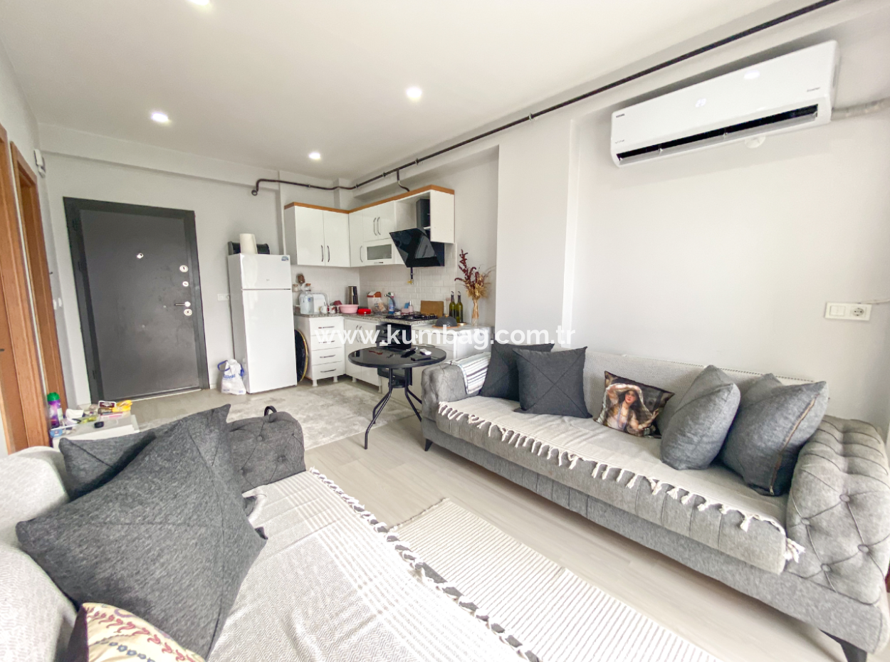 Fully Furnished Luxury 1 1 Flat For Rent In Kumbağ Pool Site