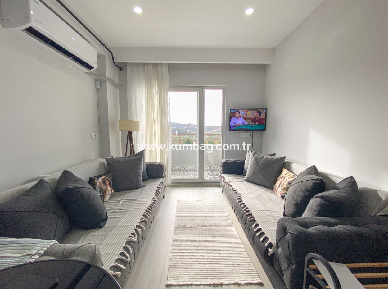 Fully Furnished Luxury 1 1 Flat For Rent In Kumbağ Pool Site