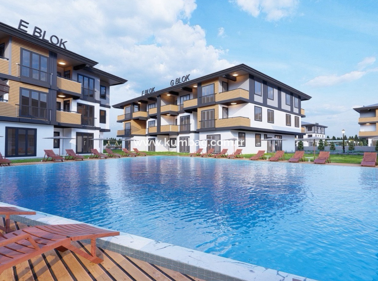 2 1 Flats For Sale In Ova Kent 2 Complex With Luxury Pool In Kumbağ