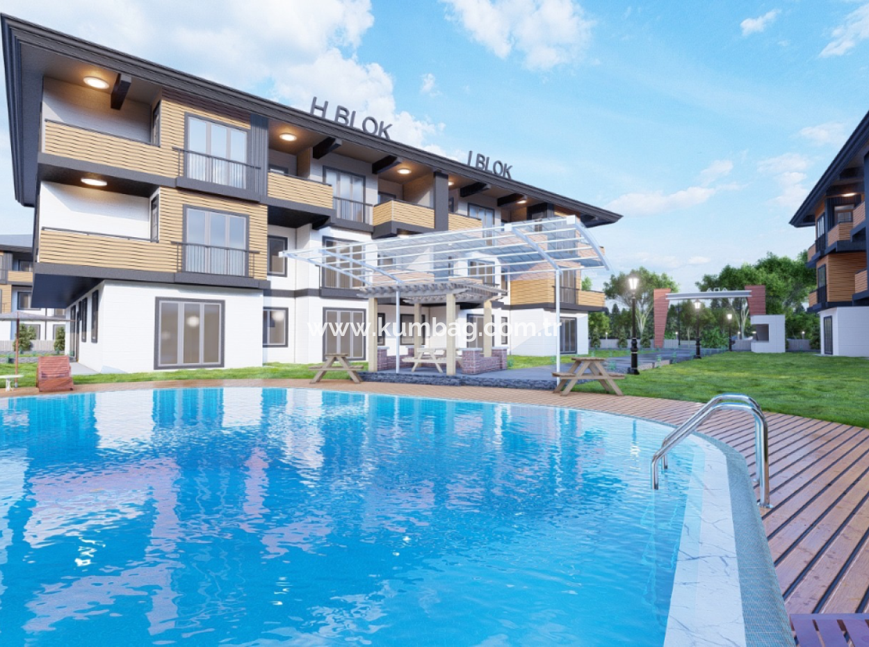 2 1 Flats For Sale In Ova Kent 2 Complex With Luxury Pool In Kumbağ