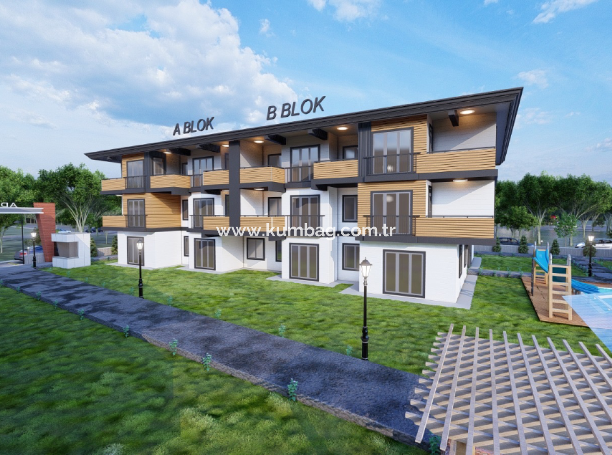 2 1 Flats For Sale In Ova Kent 2 Complex With Luxury Pool In Kumbağ