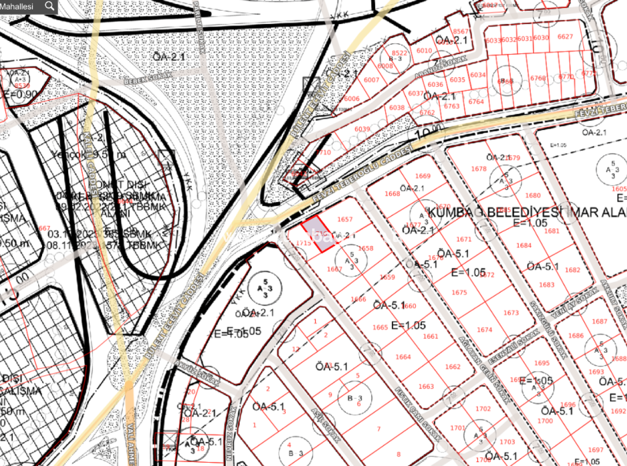 185 M2 Block Order Land For Sale In Kumbağ, Close To Gündal Beach