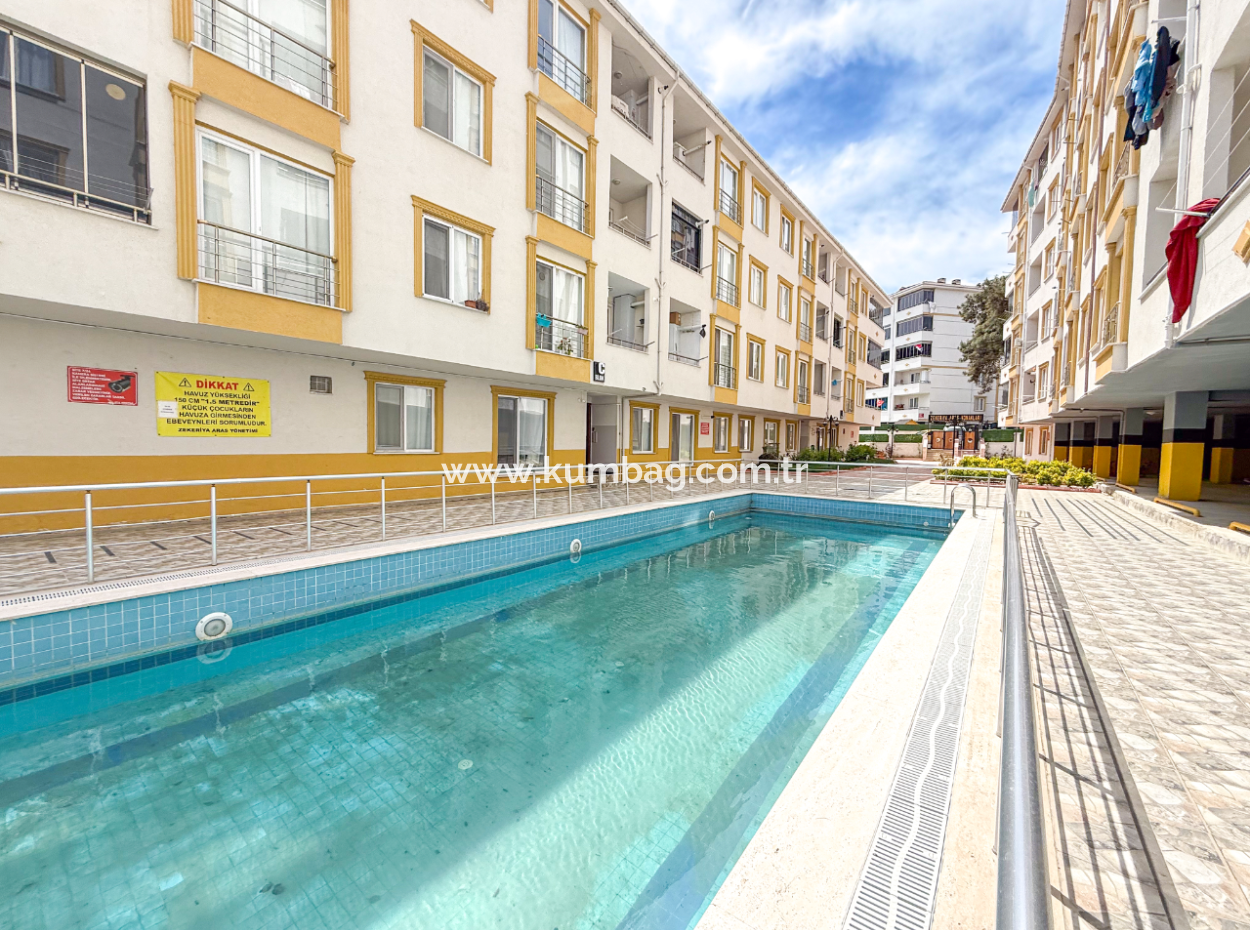 2 1 Duplex Terraced Flat For Rent In A Complex With Pool In Kumbağ Port