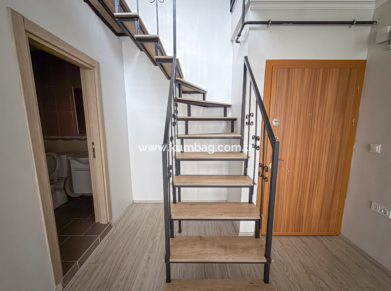 2 1 Duplex Terraced Flat For Rent In A Complex With Pool In Kumbağ Port