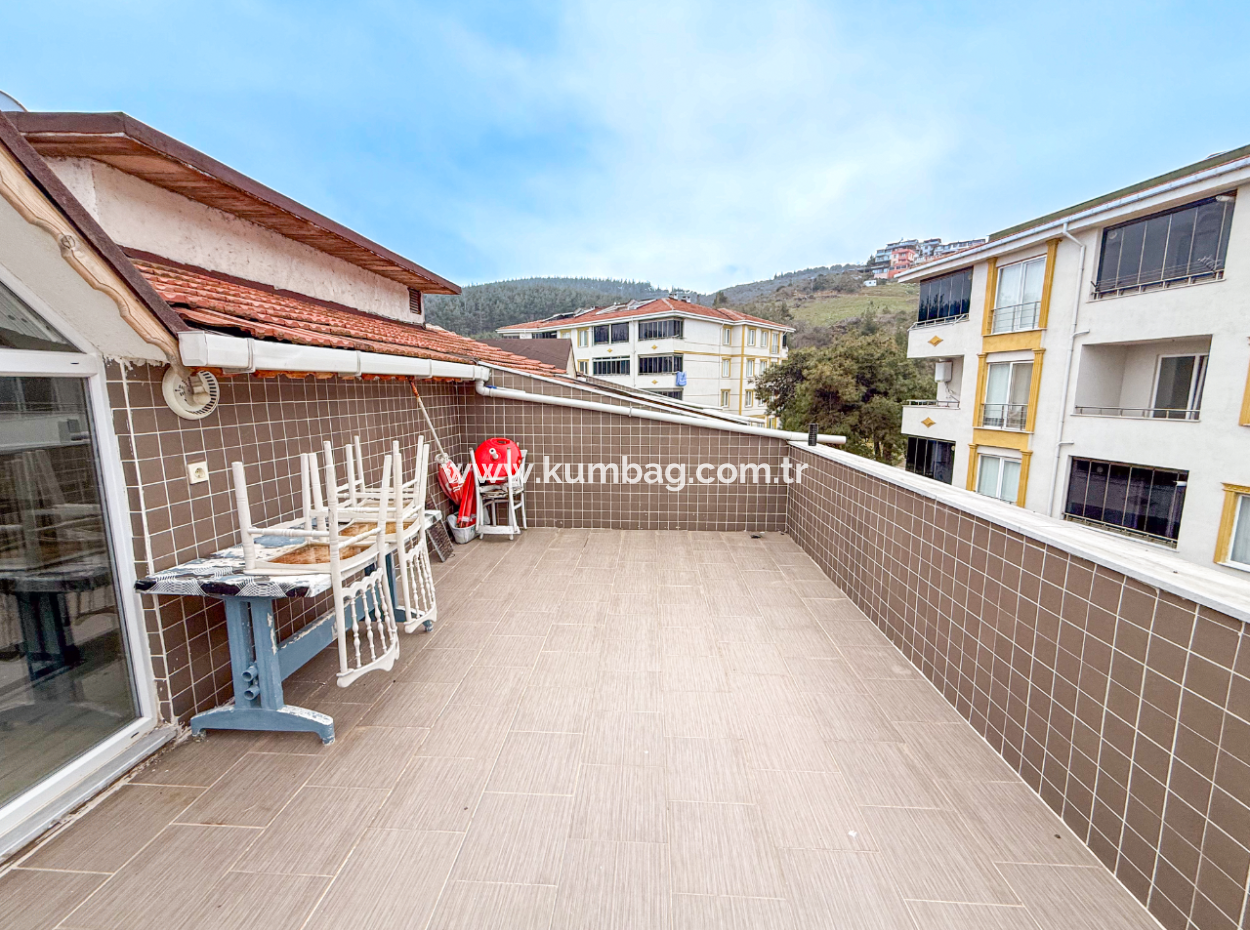 2 1 Duplex Terraced Flat For Rent In A Complex With Pool In Kumbağ Port