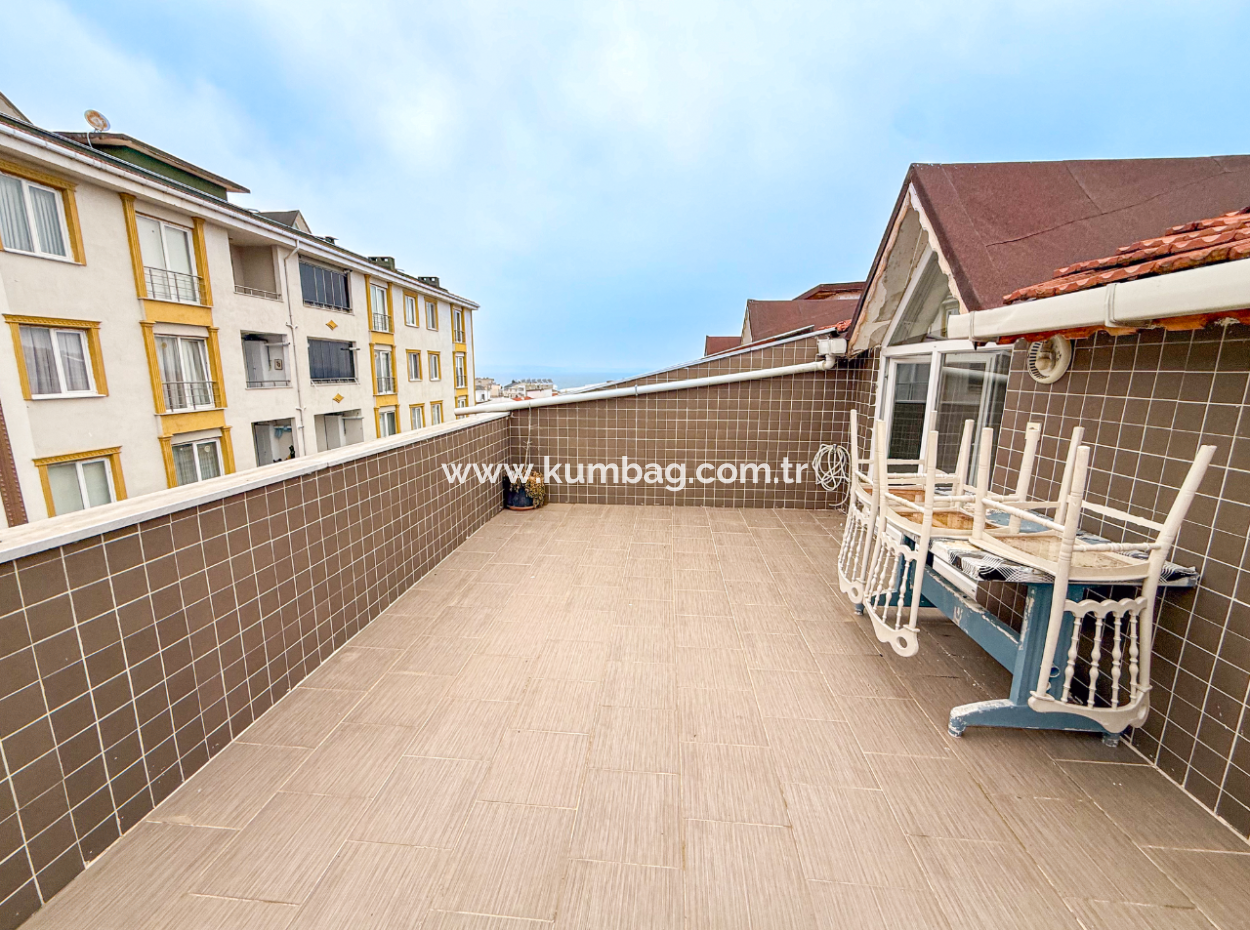 2 1 Duplex Terraced Flat For Rent In A Complex With Pool In Kumbağ Port