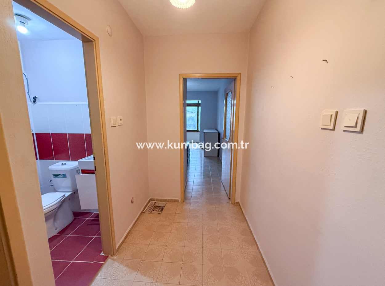 1 1 Flat For Rent With Garden Close To The Sea On Kumbağ Main Street