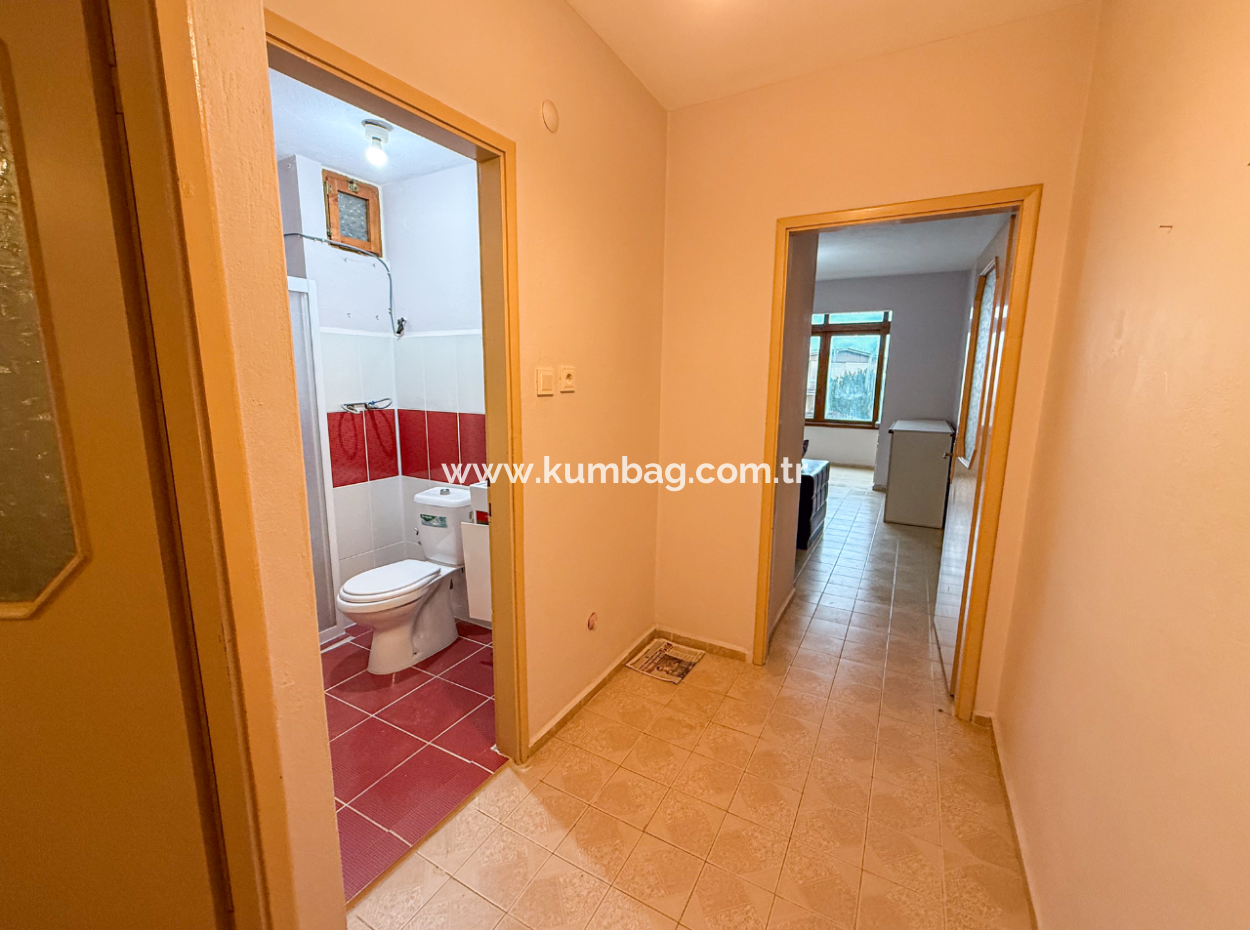 1 1 Flat For Rent With Garden Close To The Sea On Kumbağ Main Street