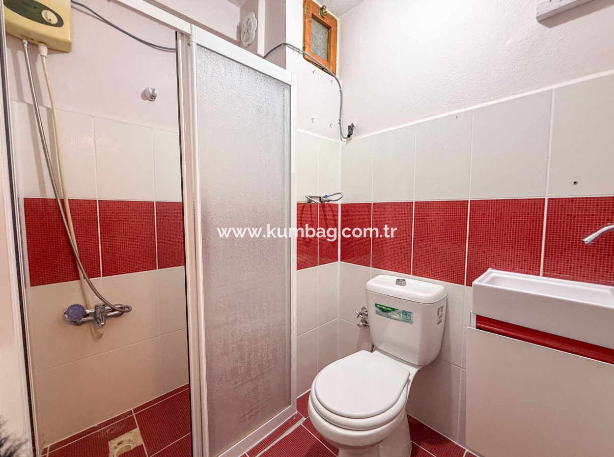 1 1 Flat For Rent With Garden Close To The Sea On Kumbağ Main Street