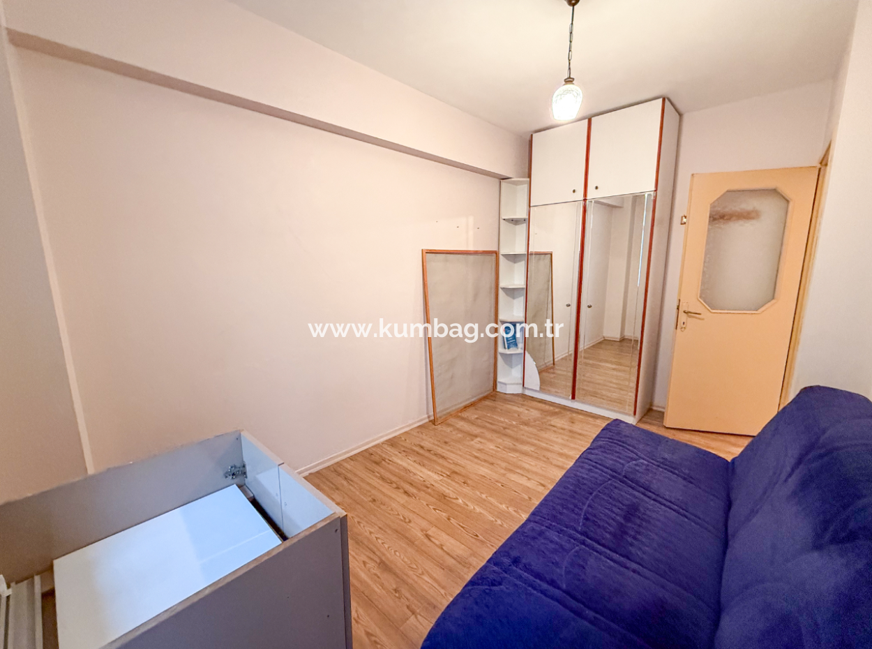 1 1 Flat For Rent With Garden Close To The Sea On Kumbağ Main Street