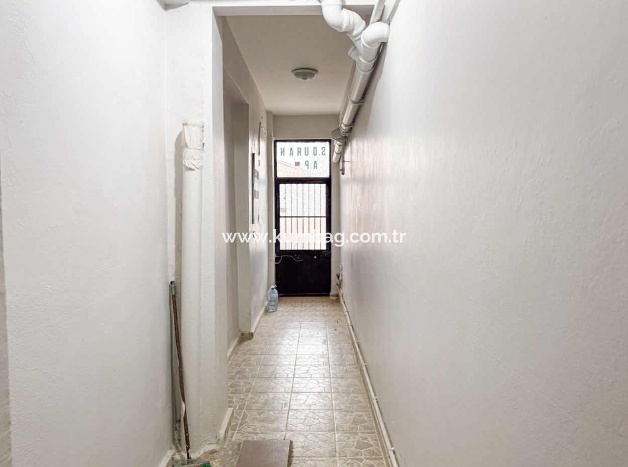 1 1 Flat For Rent With Garden Close To The Sea On Kumbağ Main Street