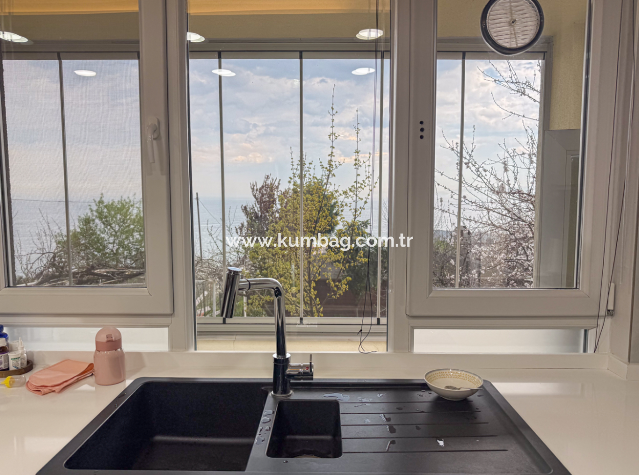 3 1 Duplex Villa For Sale In Kumbağ With Panoramic Sea View