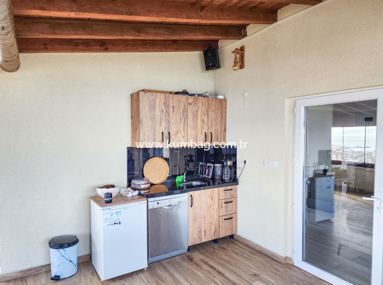 3 1 Duplex Villa For Sale In Kumbağ With Panoramic Sea View