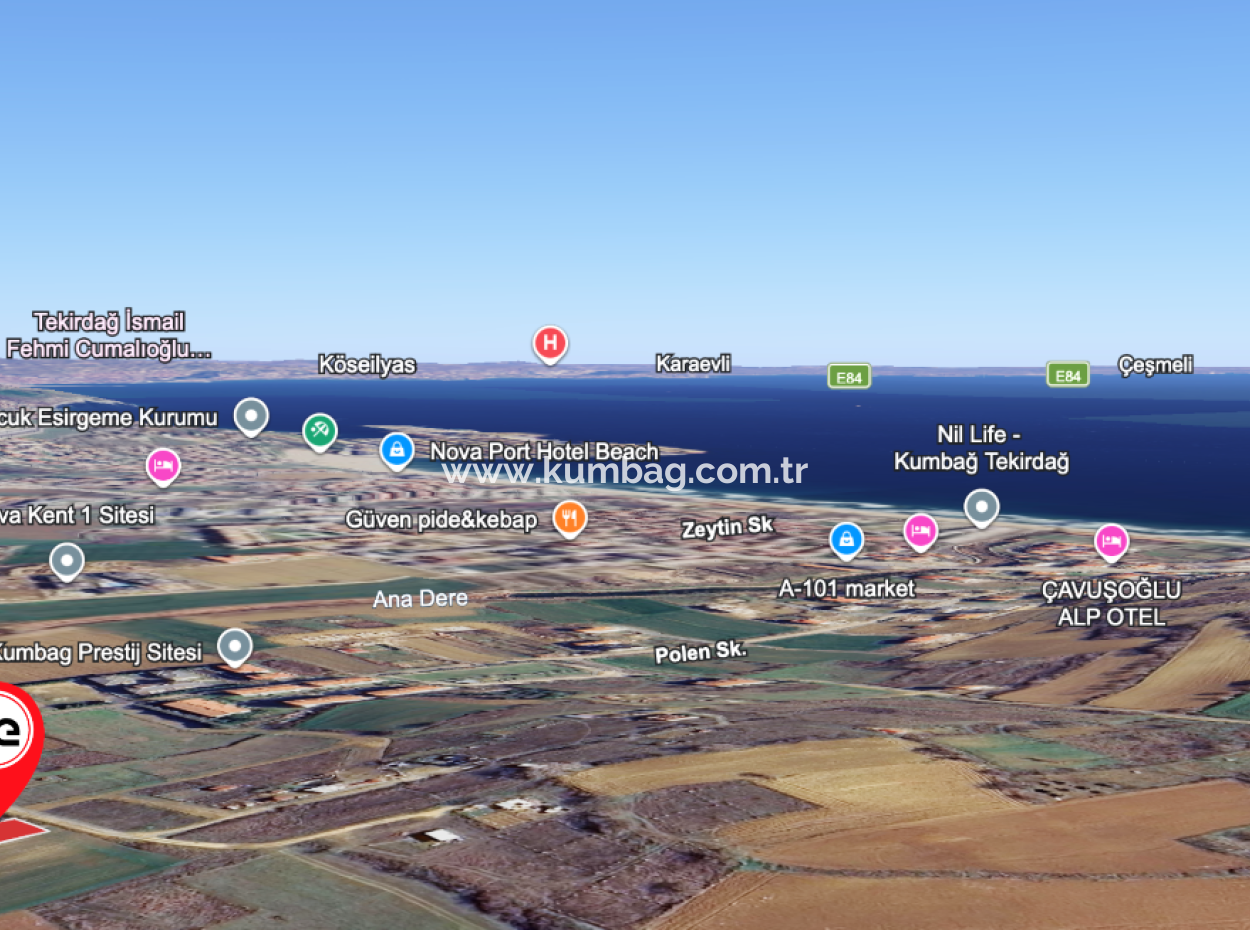 Land For Sale With 392 M2 Residential Zoning In A Rapidly Developing Region In Kumbağ